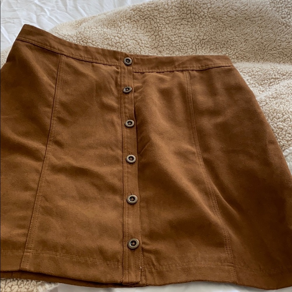 Suede skirt
